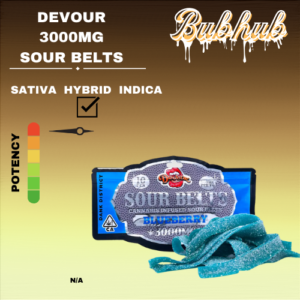 DEVOUR 3000MG SOUR BELTS STICKER