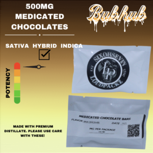 LOUDPACKZ MEDICATED CHOCOLATE 500MG